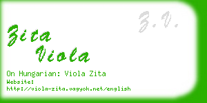 zita viola business card